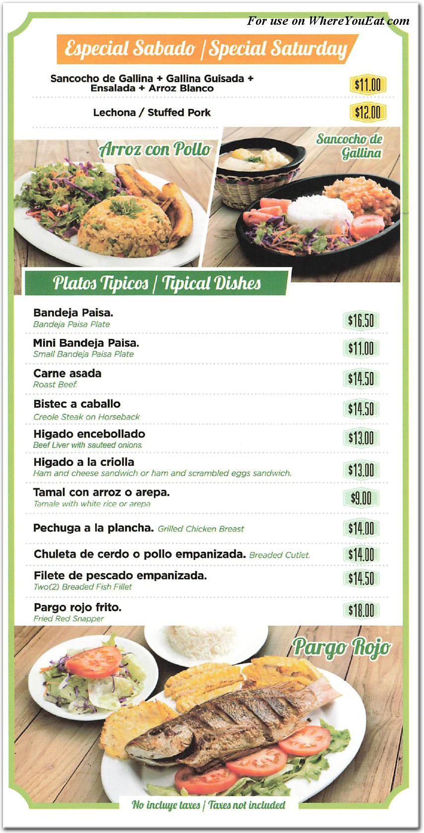 menu image