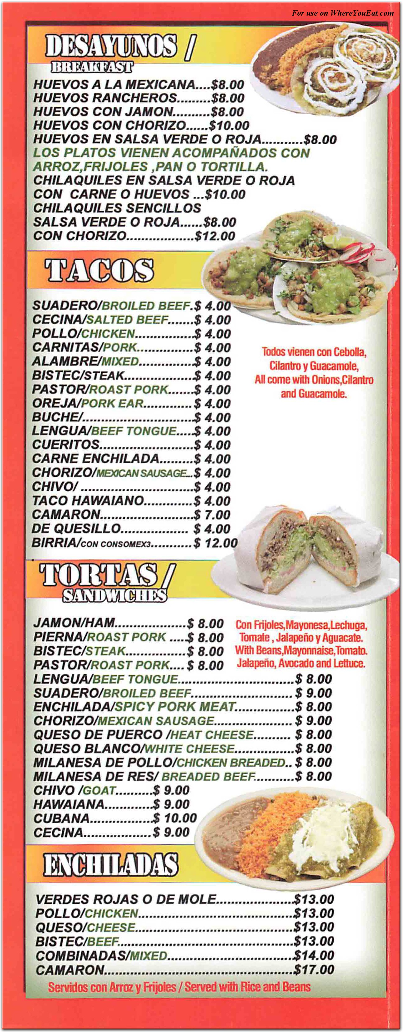 menu image