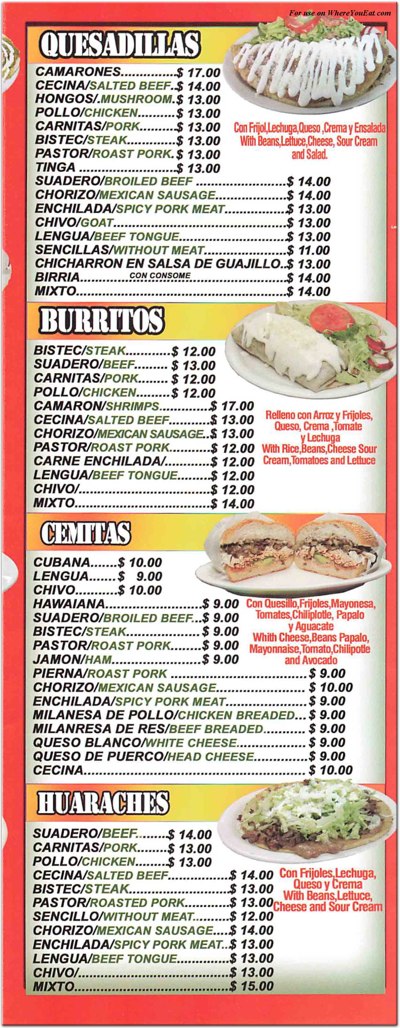 menu image