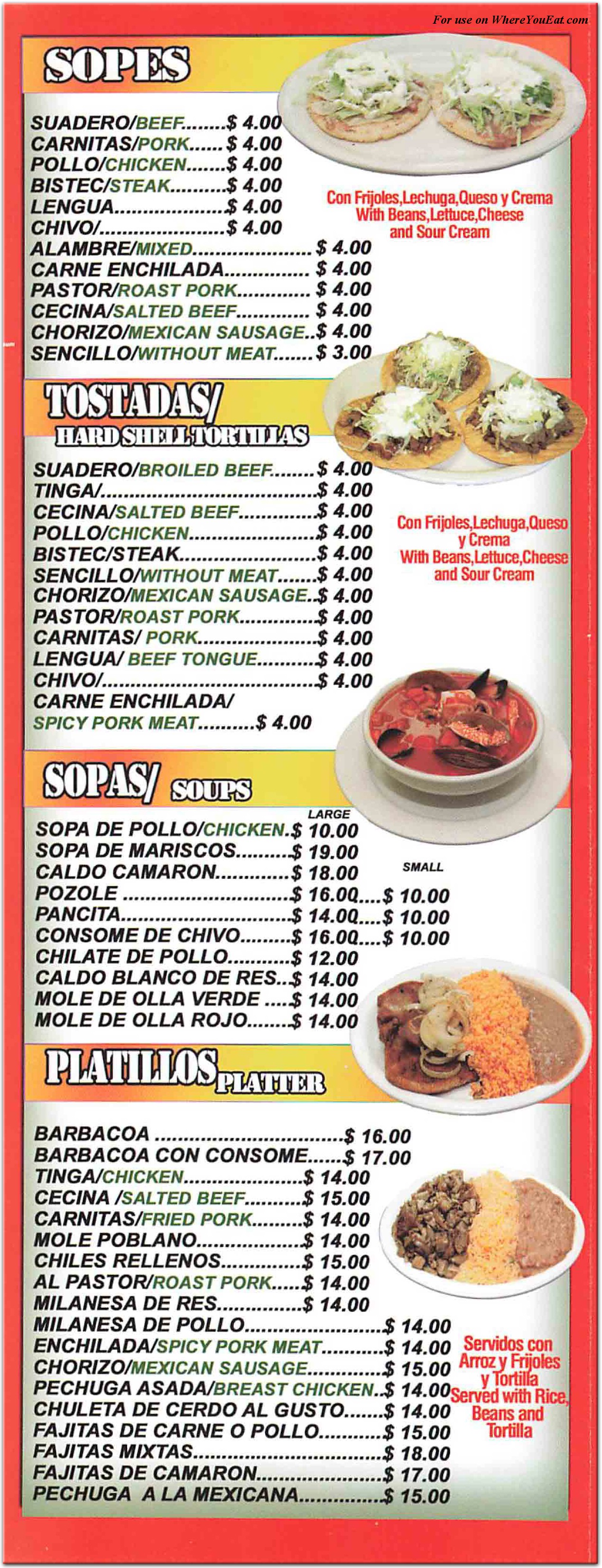 menu image