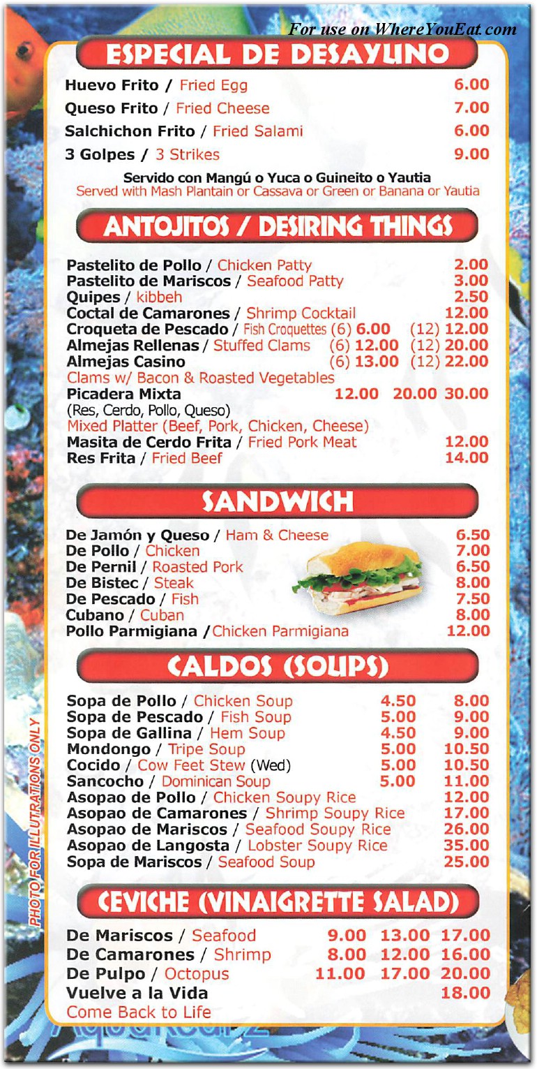 menu image