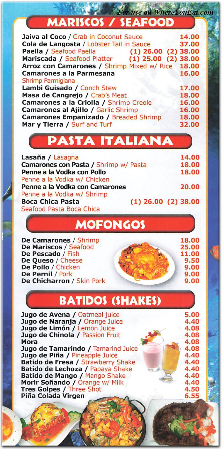 menu image