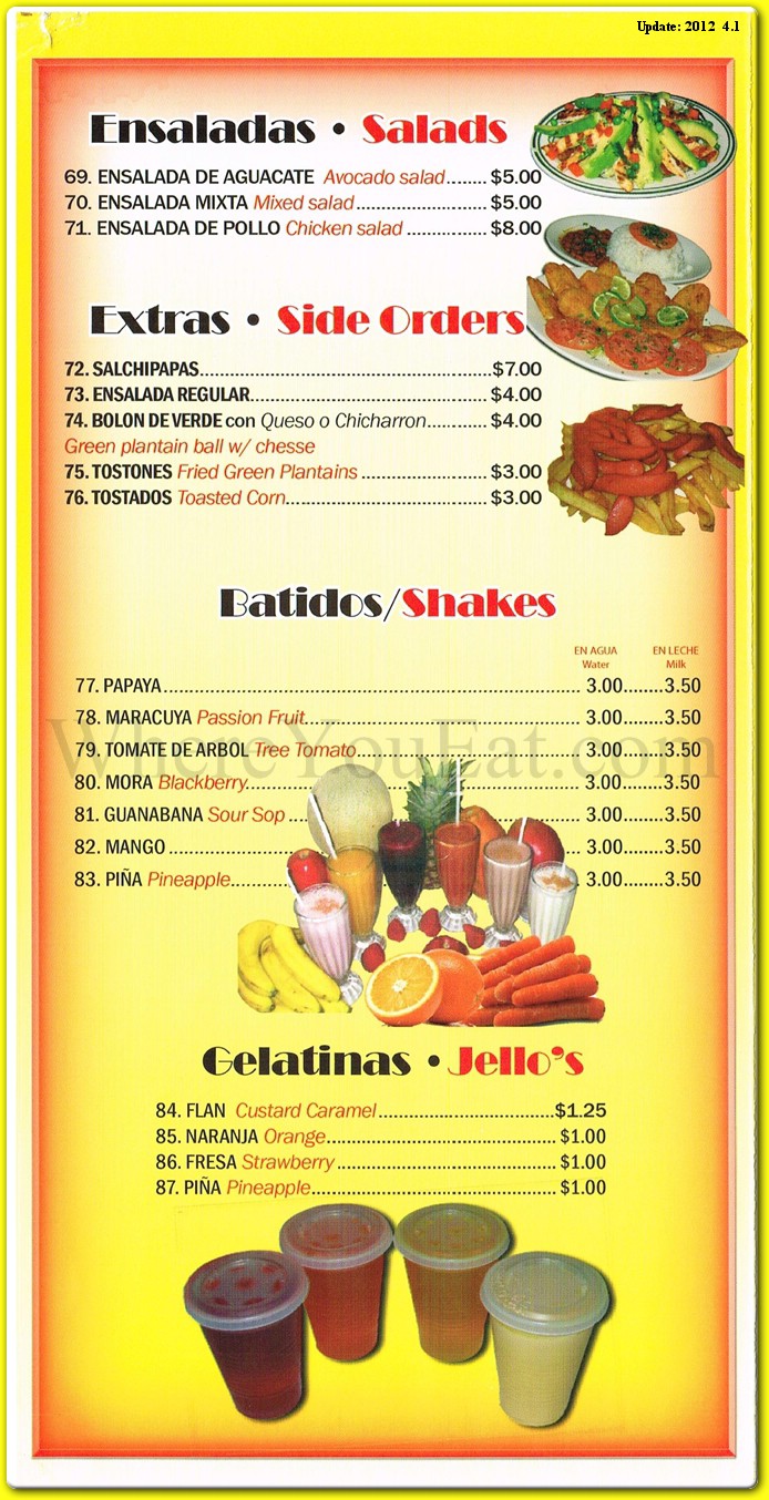 menu image