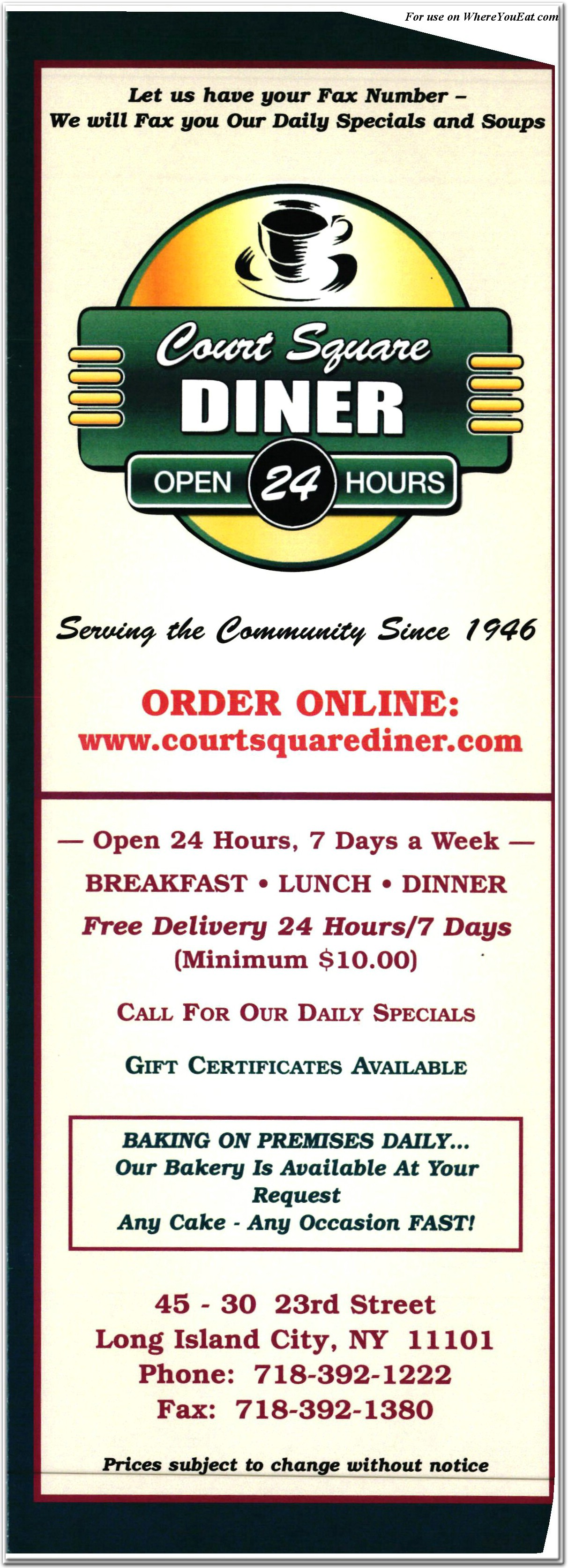 menu image