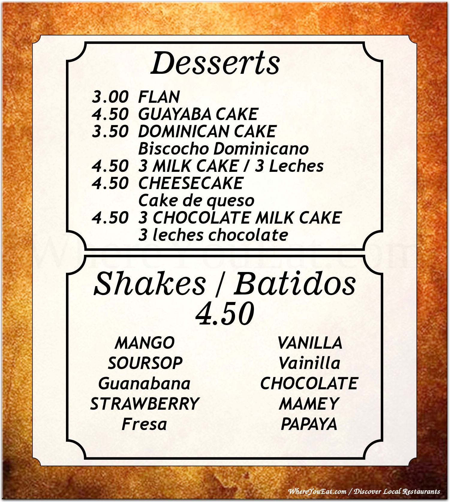 menu image