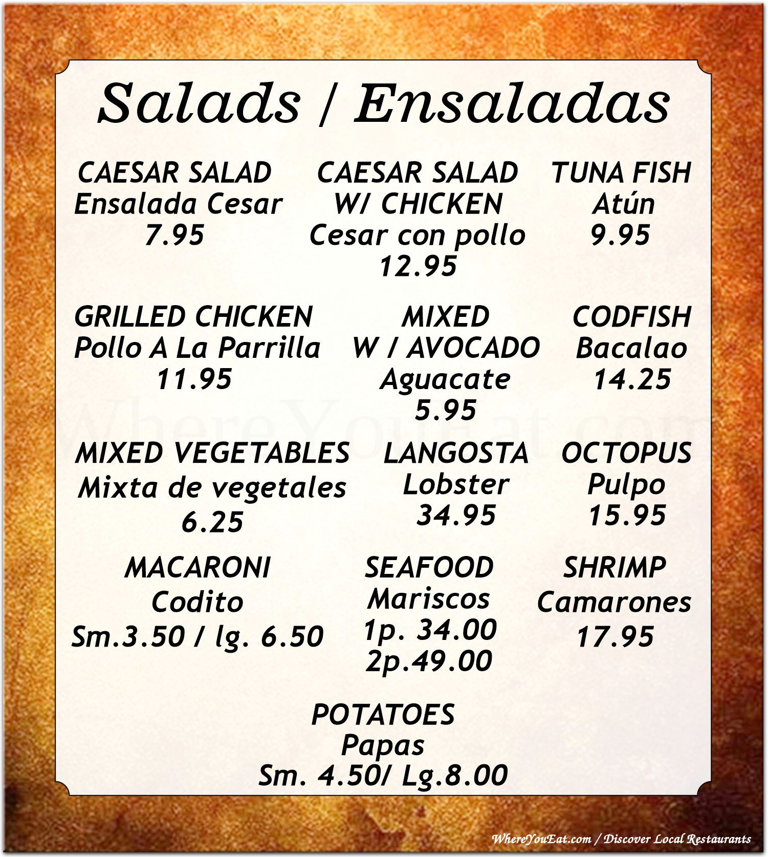 menu image