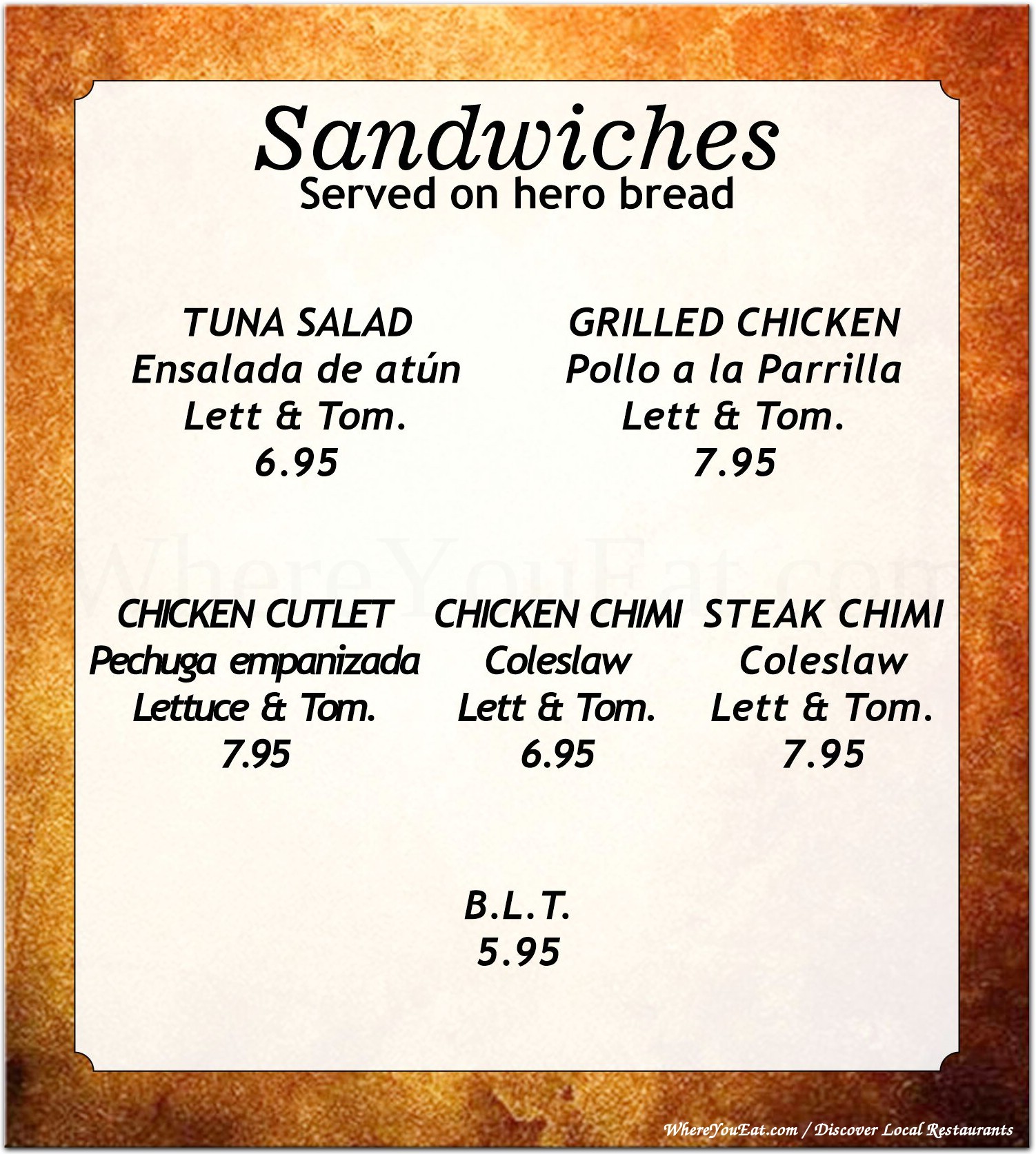 menu image