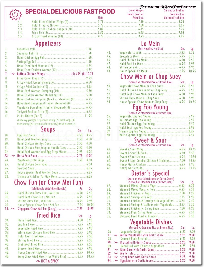 menu image