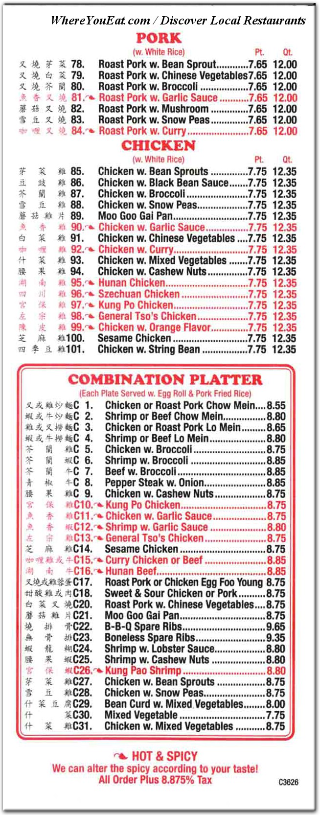 menu image