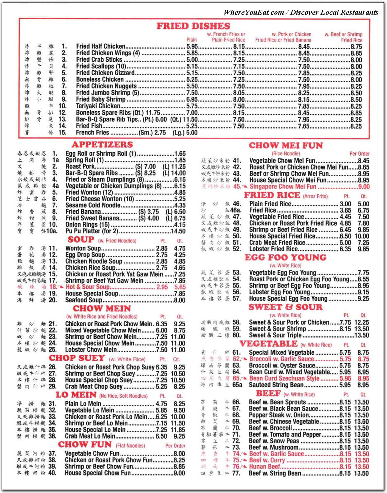 menu image