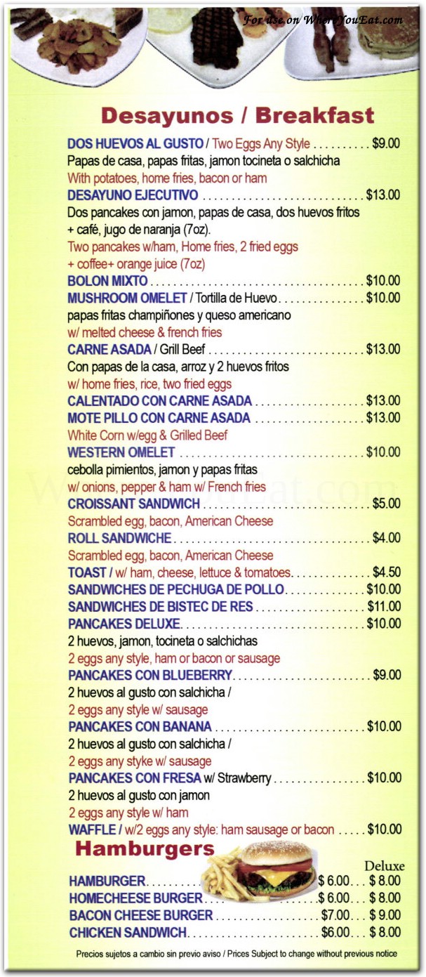 menu image