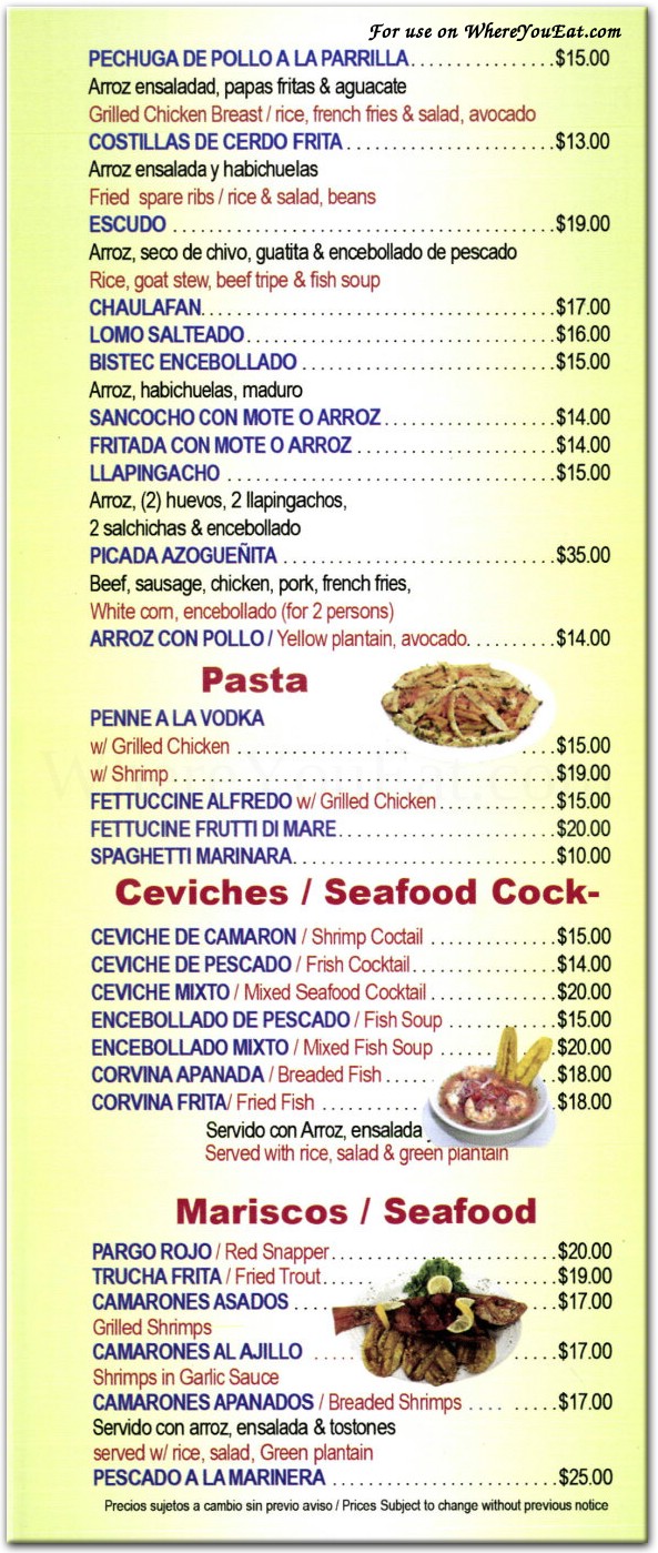 menu image