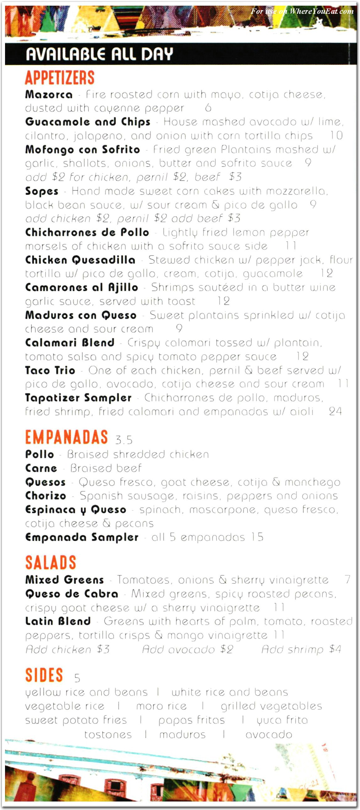 menu image