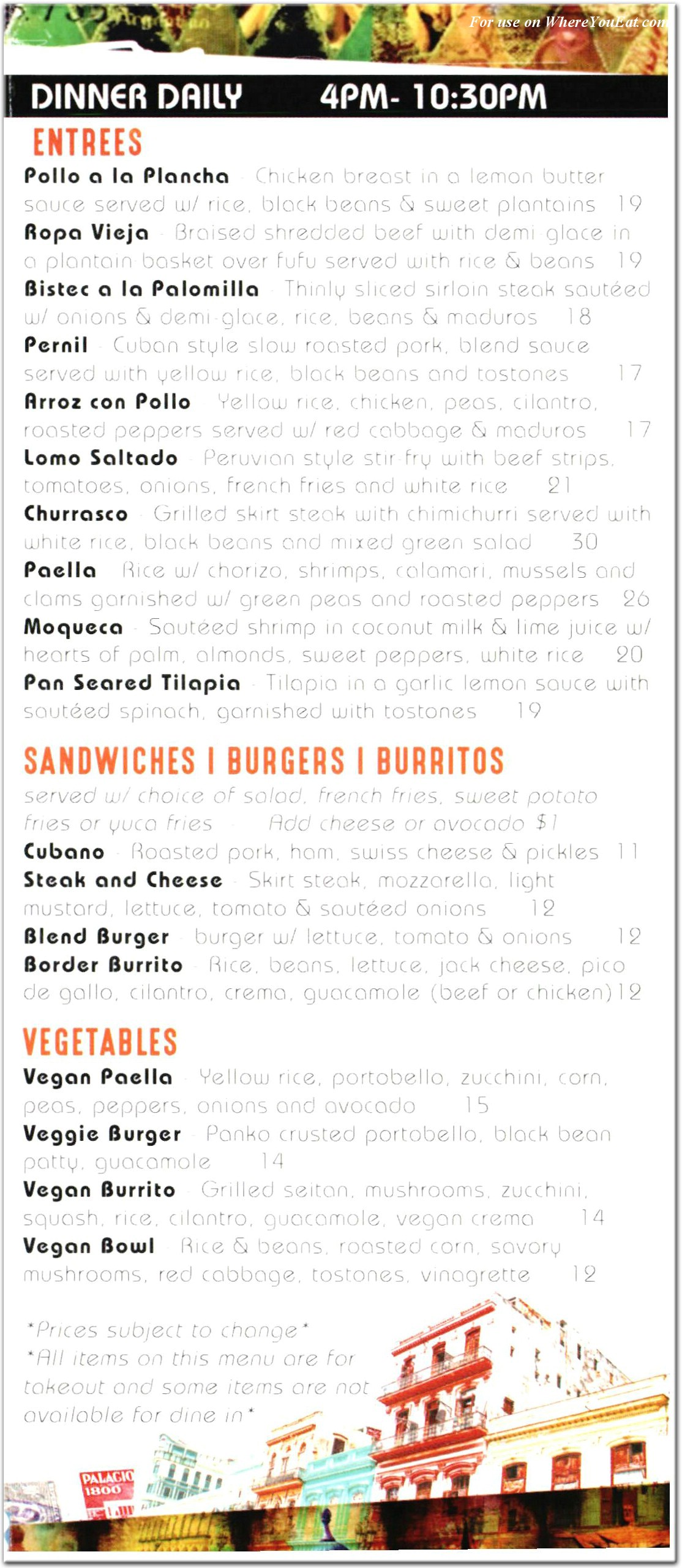 menu image