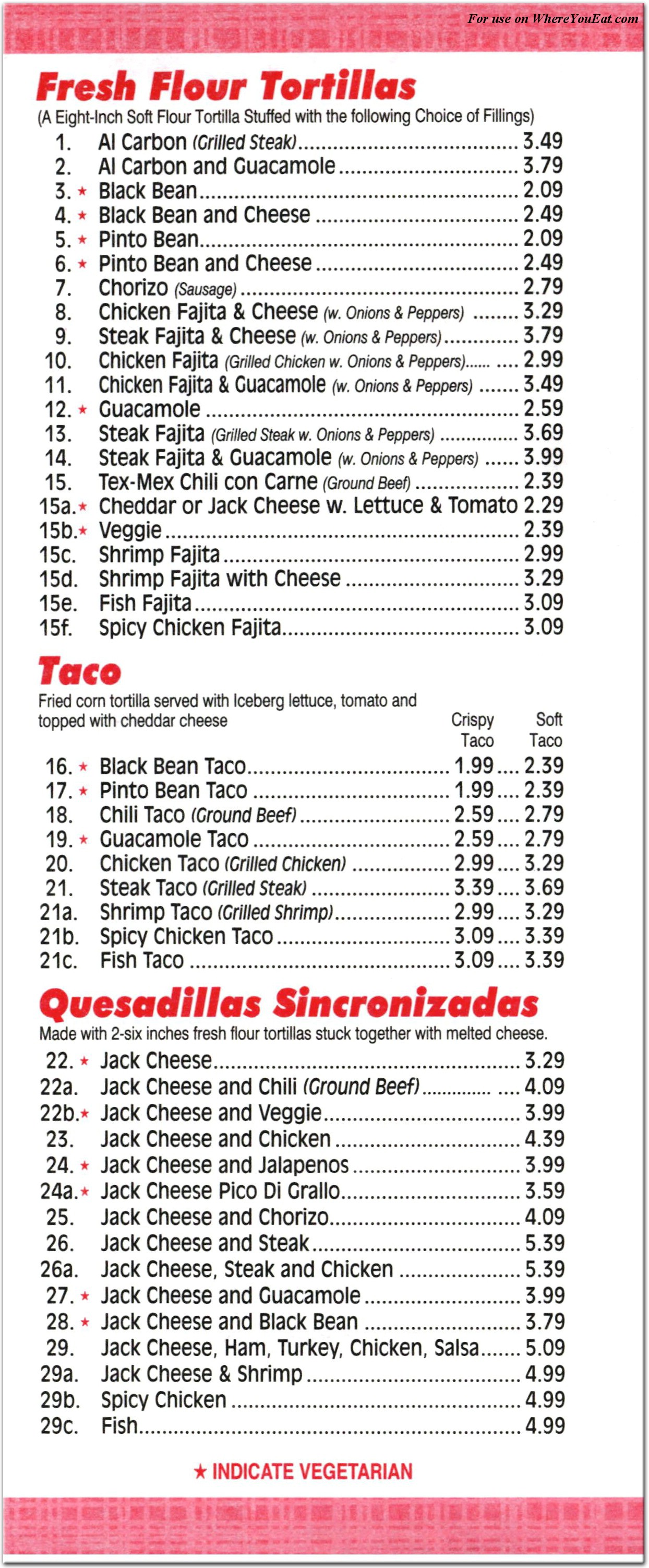 menu image