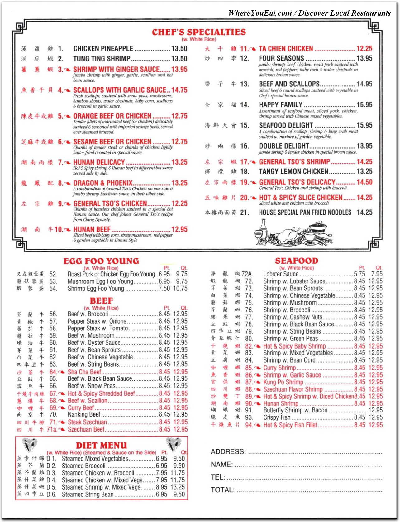 menu image