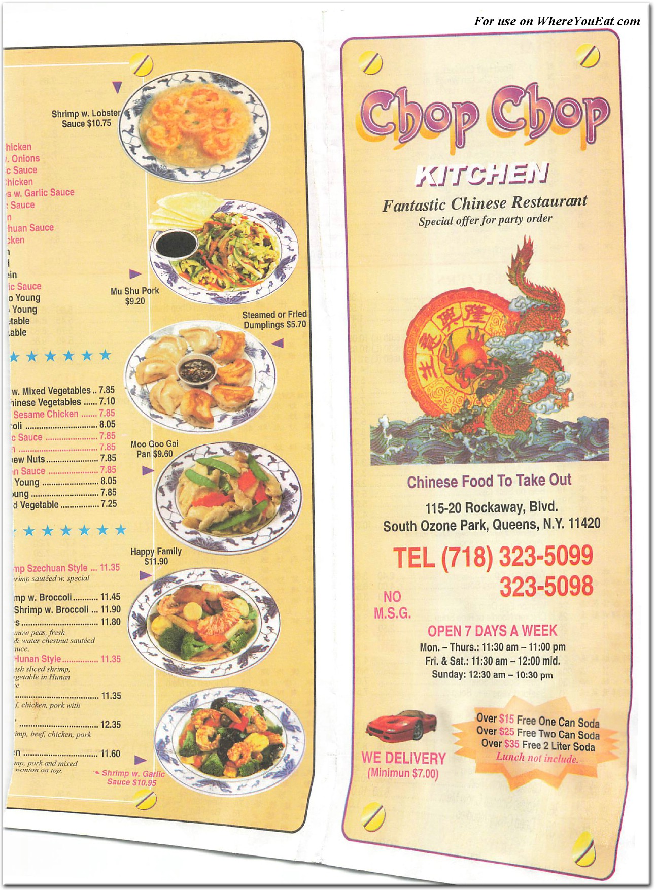 menu image