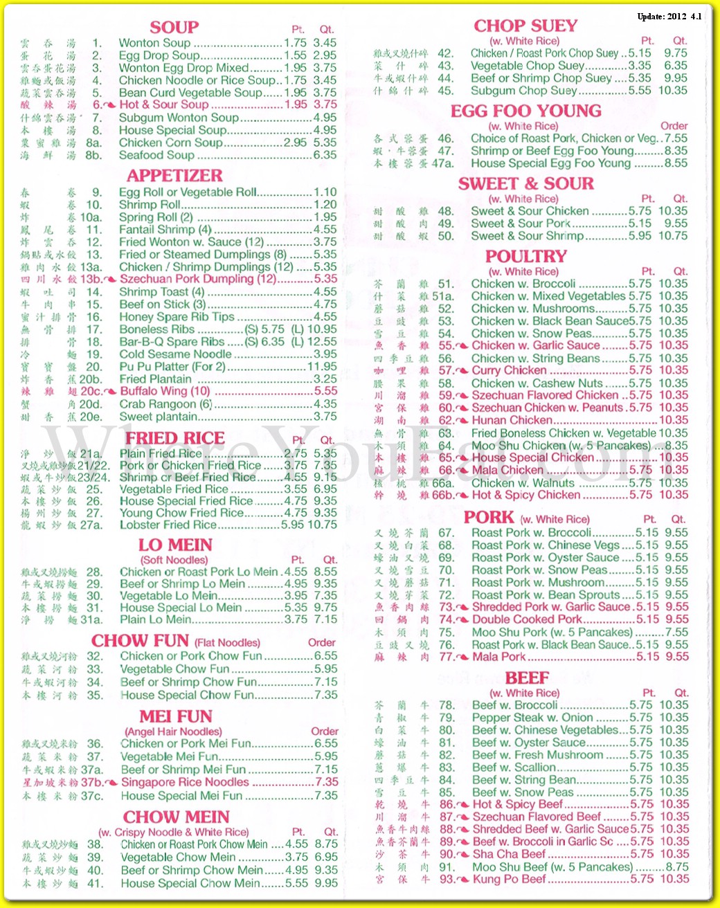 menu image