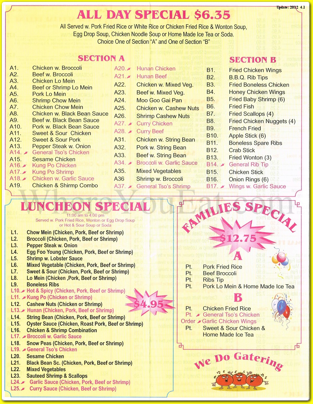 menu image