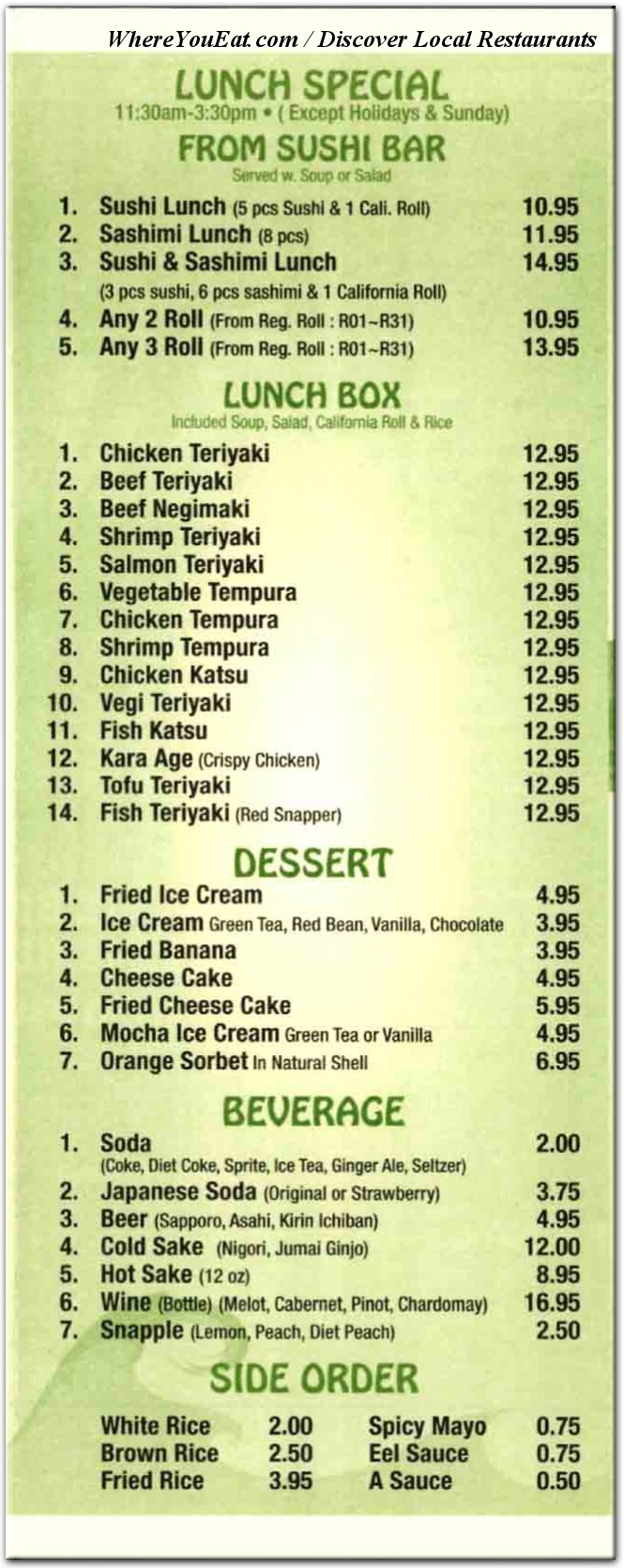 menu image