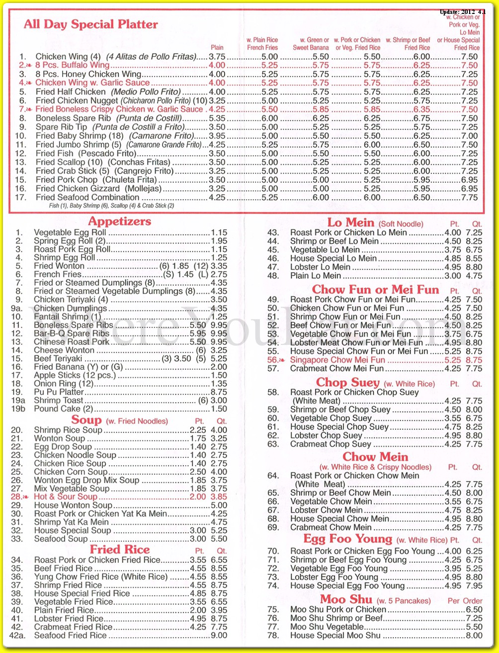 menu image