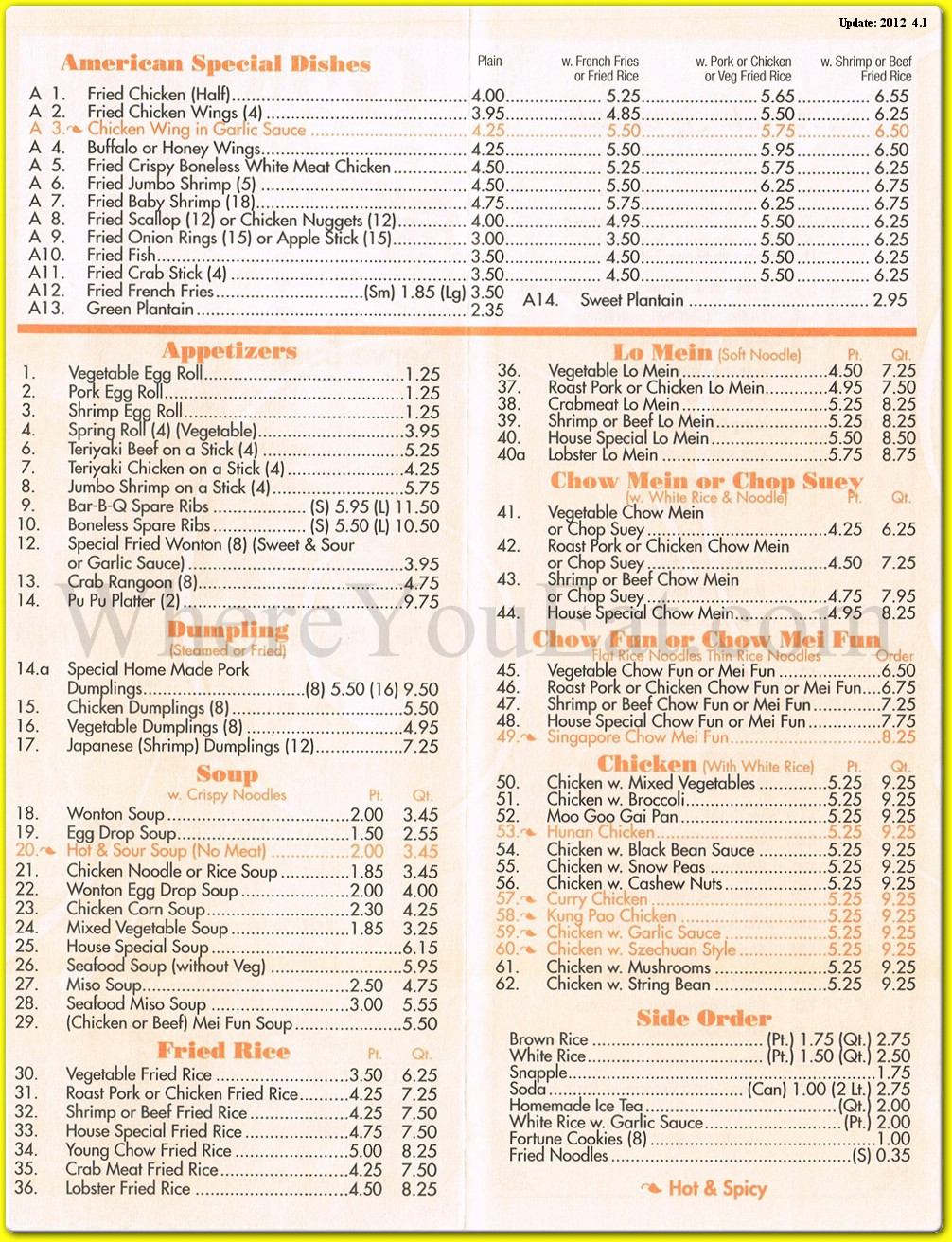 menu image