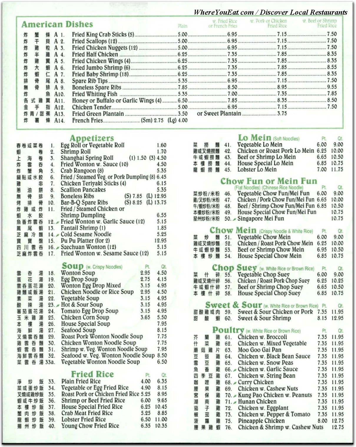 menu image