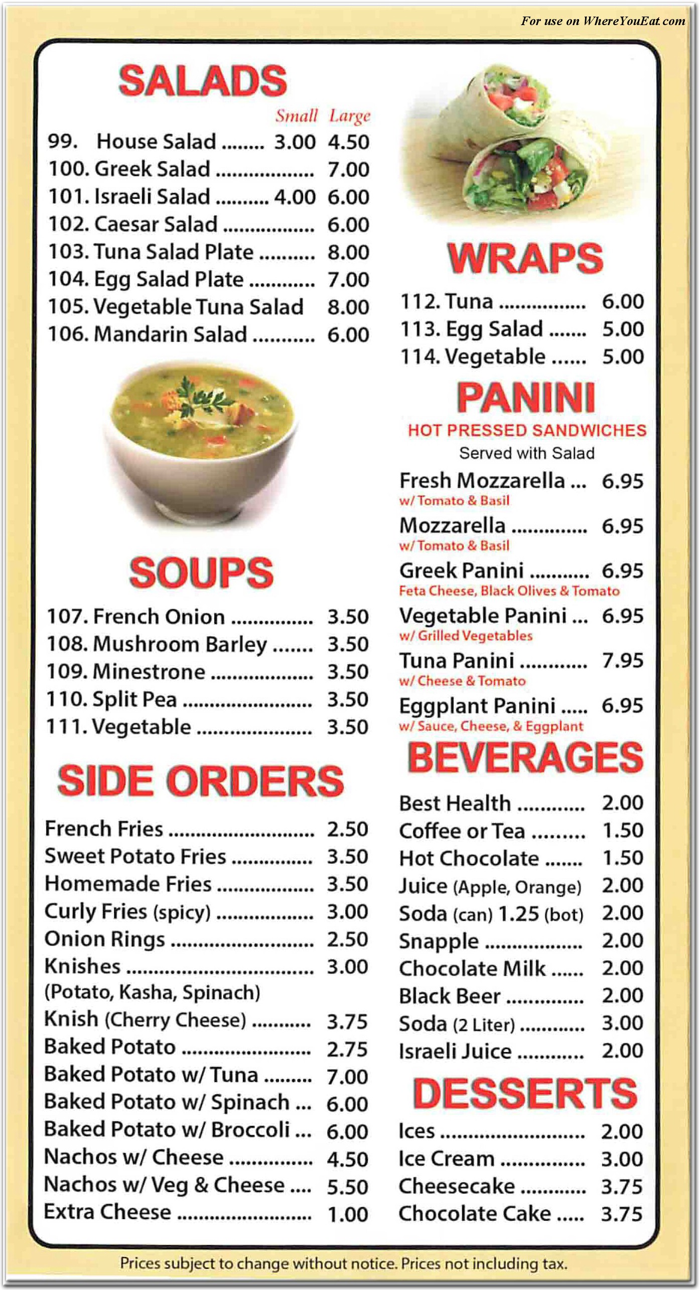 menu image