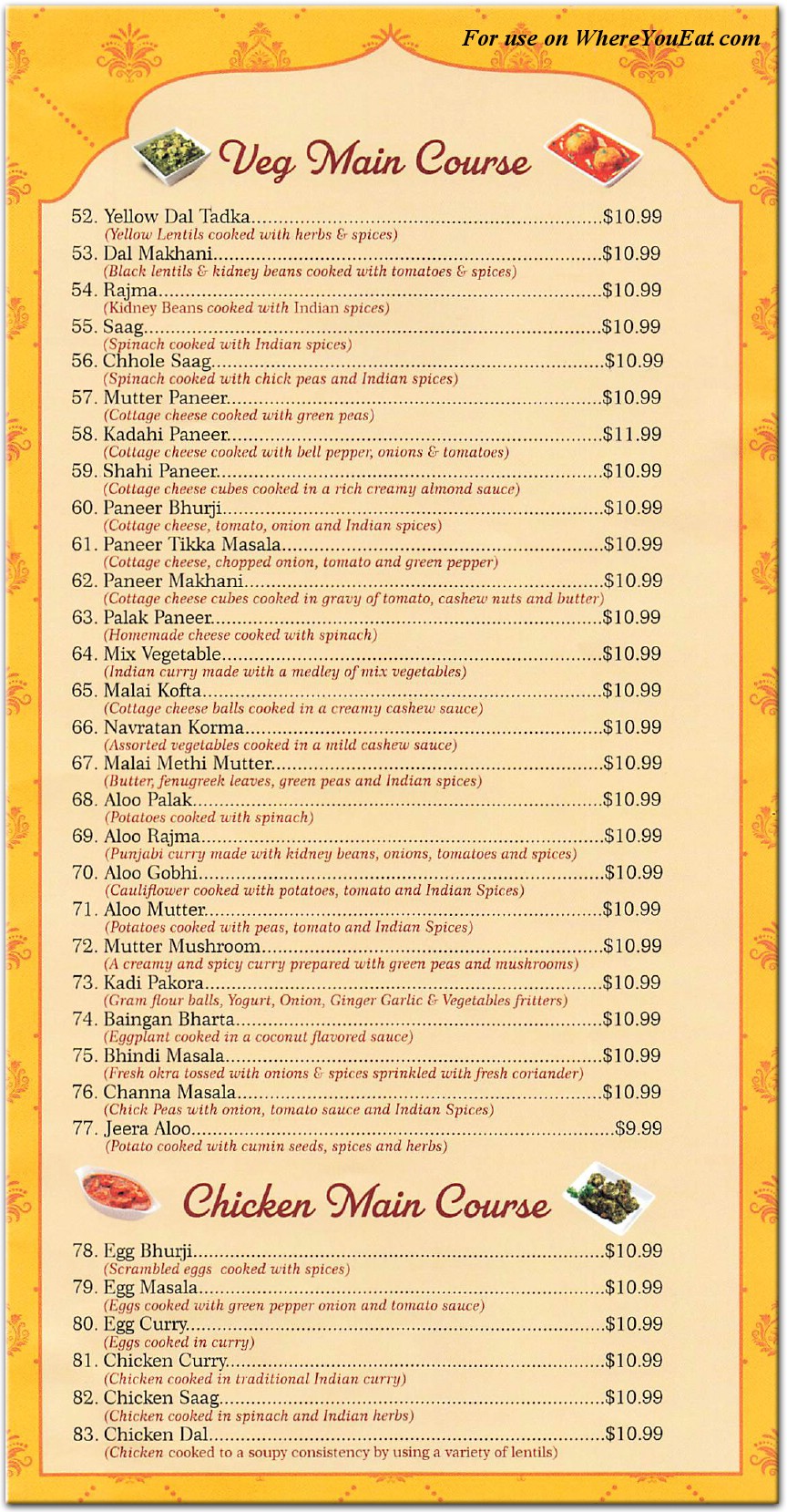 menu image