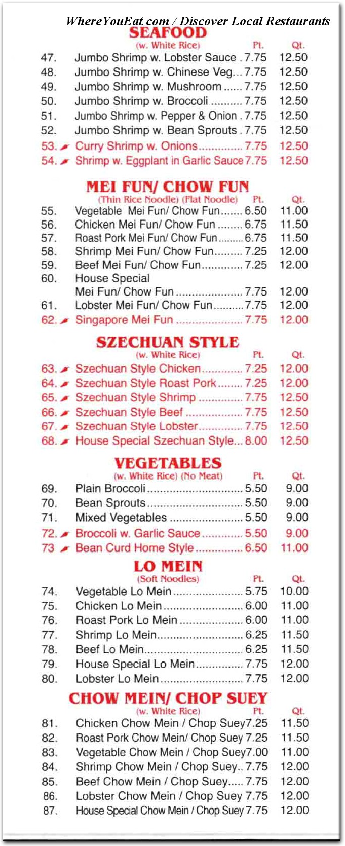 menu image