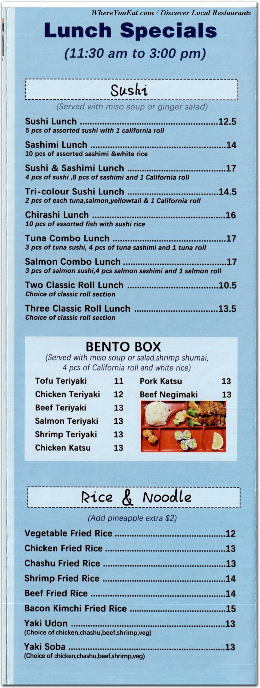 menu image
