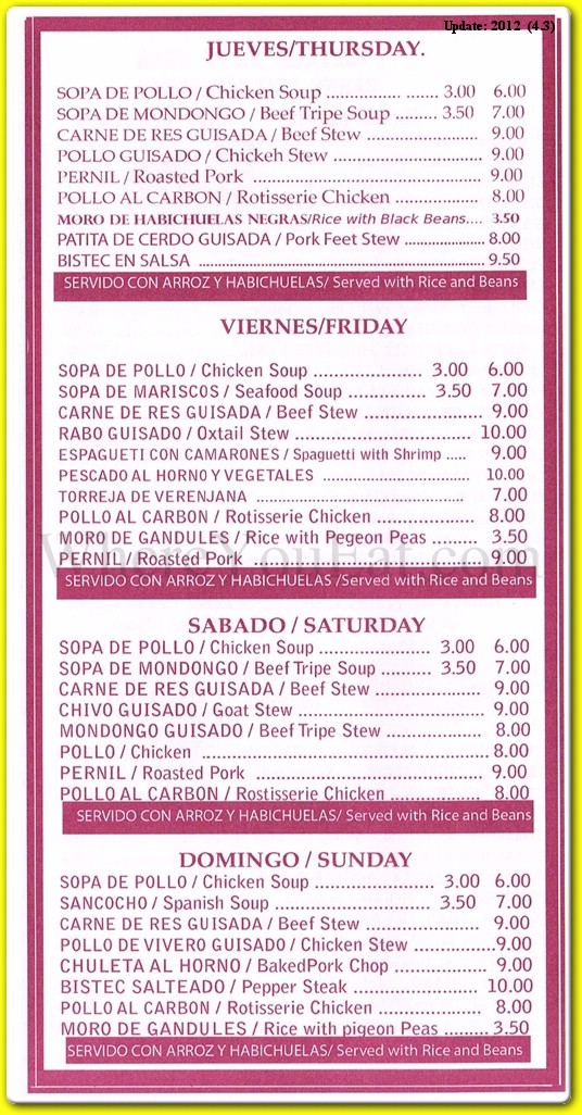 menu image