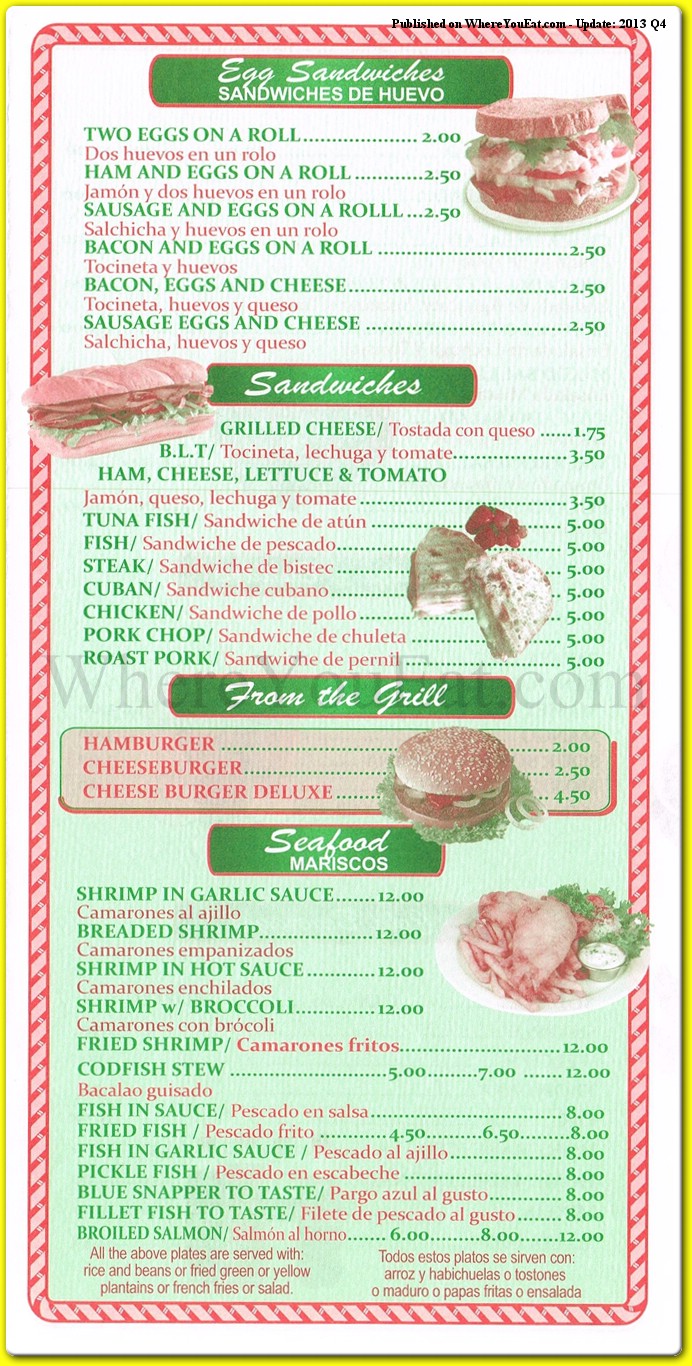 menu image