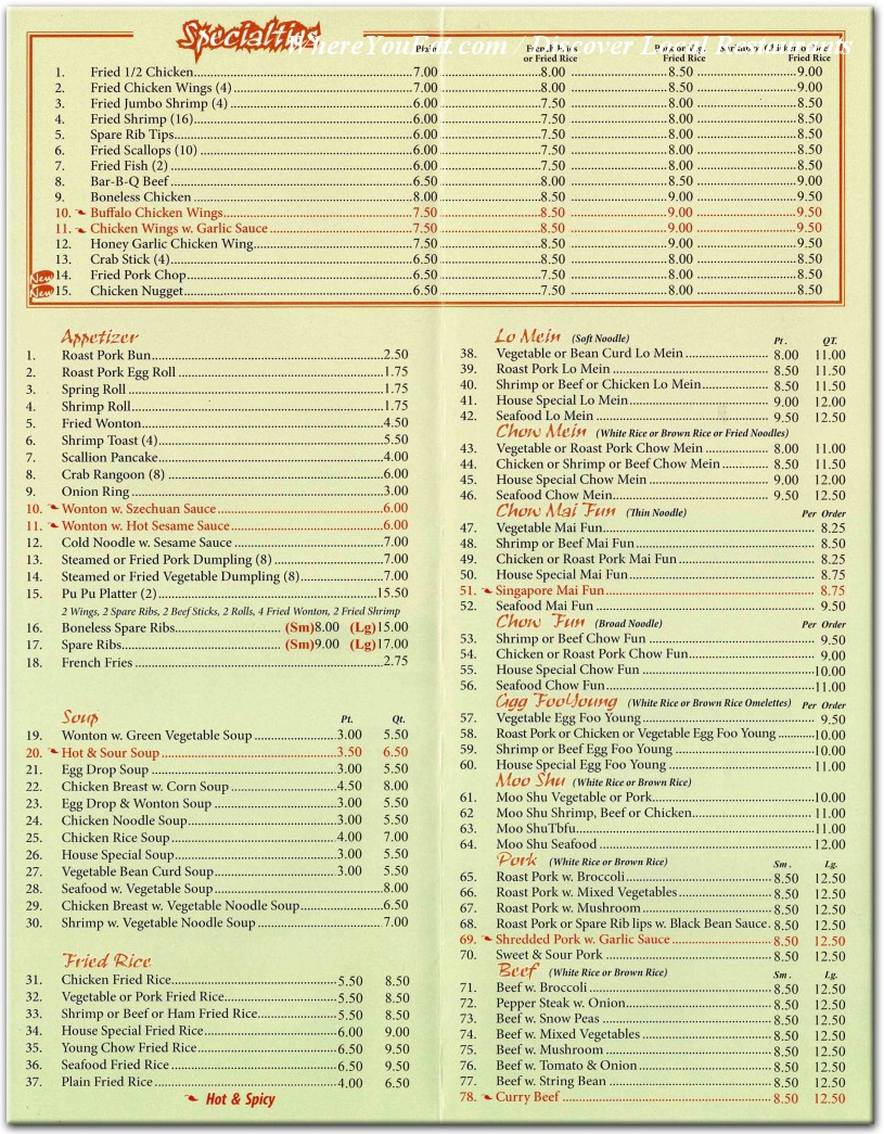 menu image