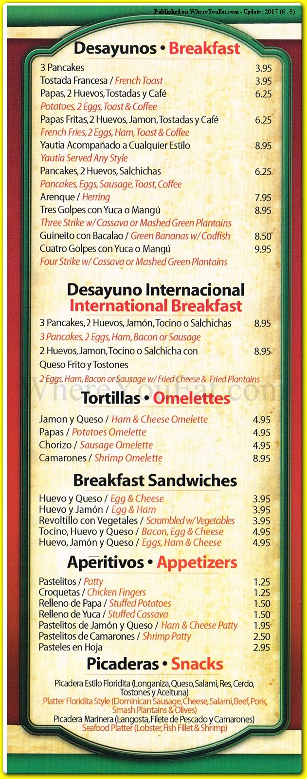 menu image