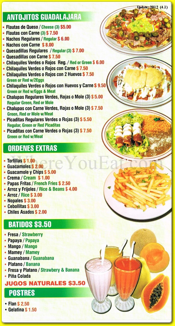 menu image