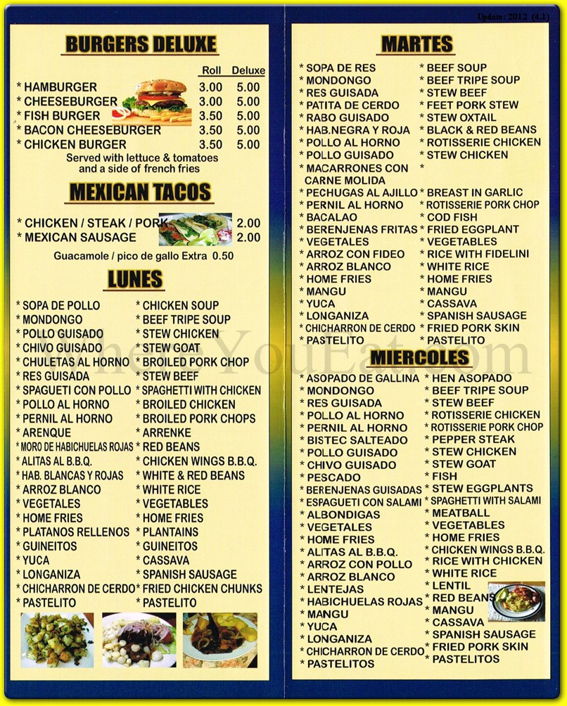 menu image