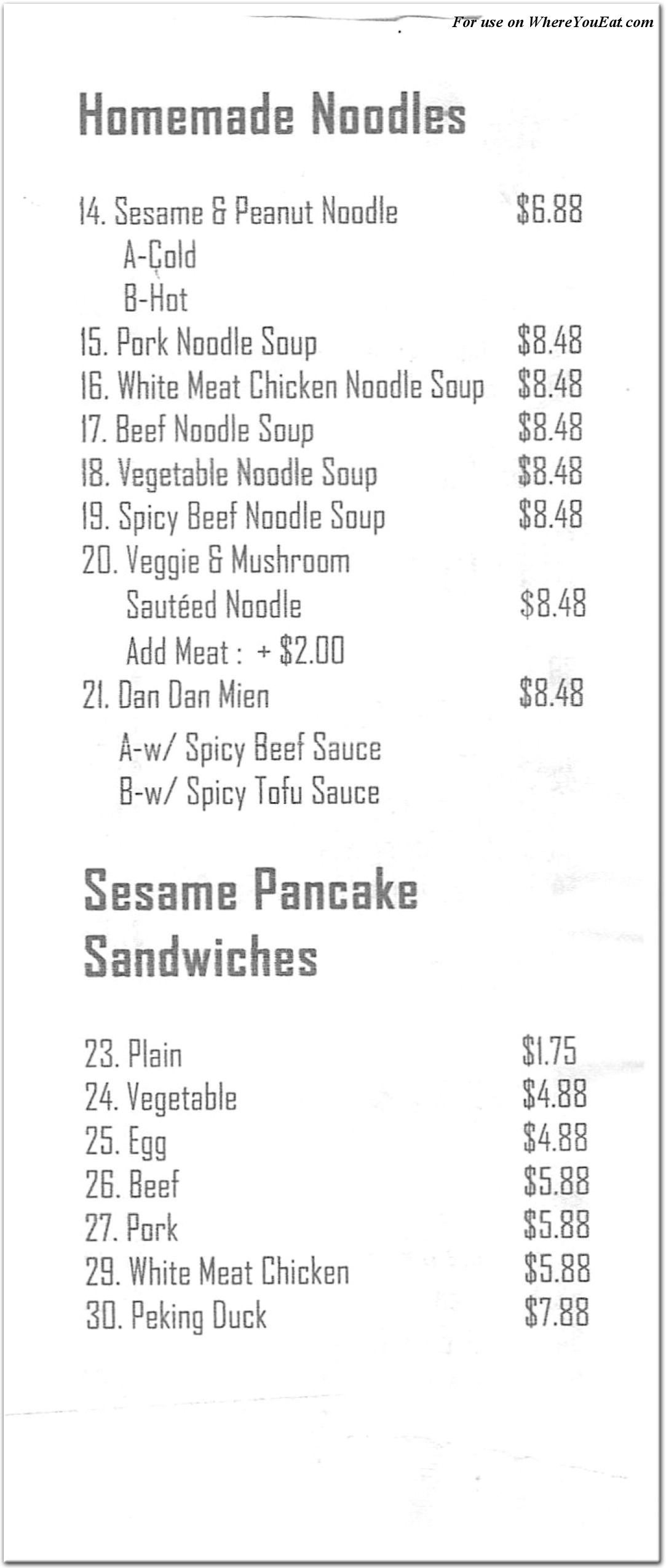 menu image