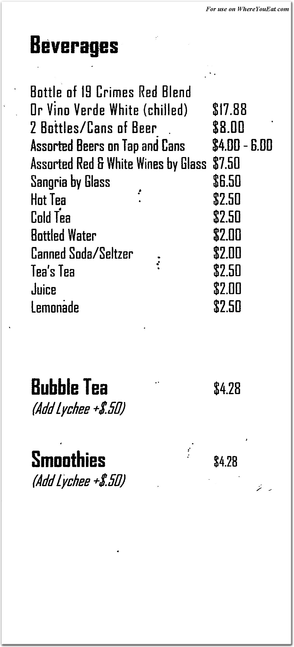 menu image