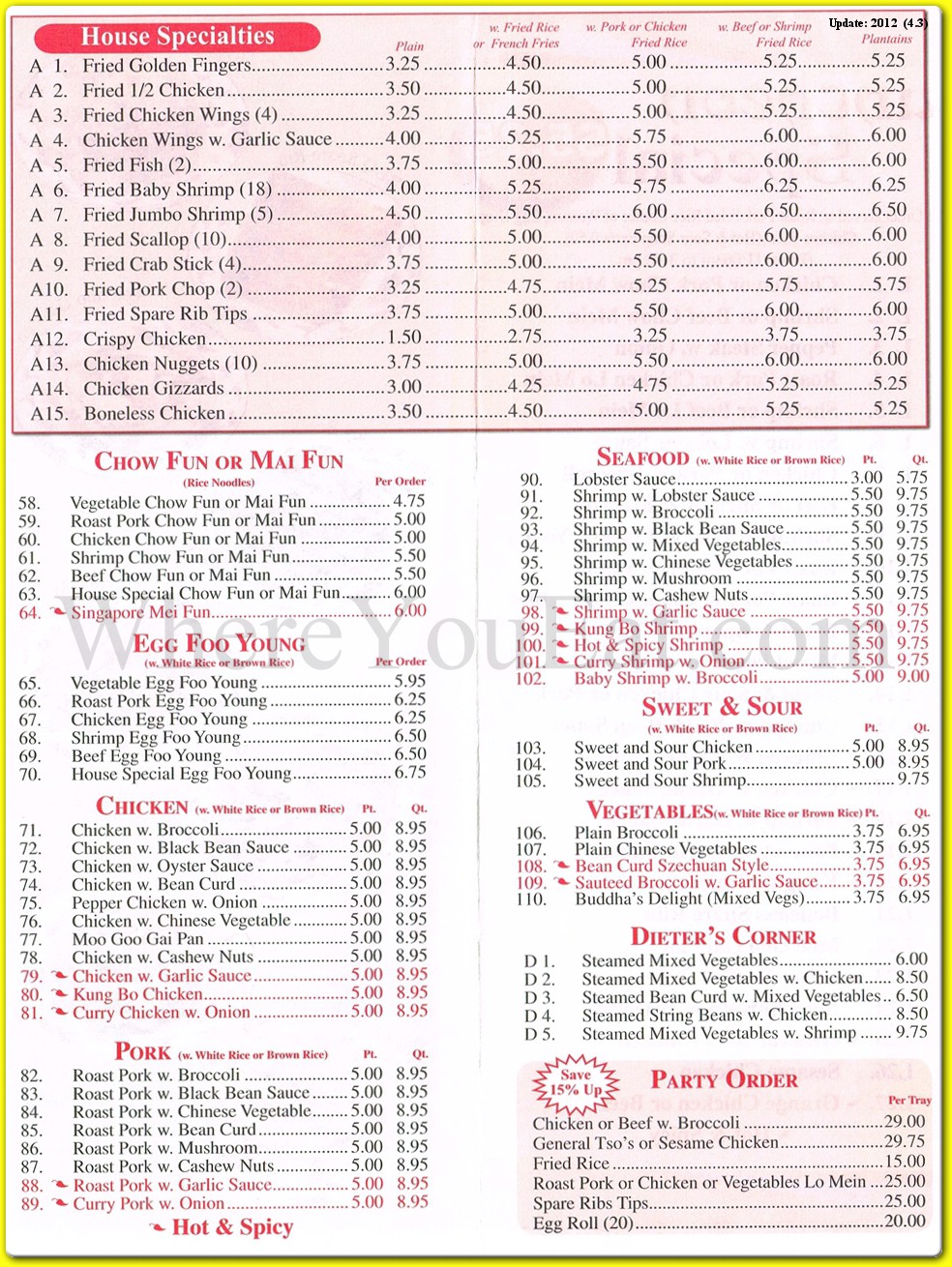 menu image