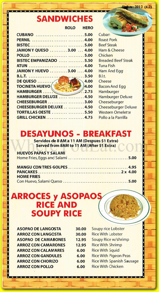 menu image