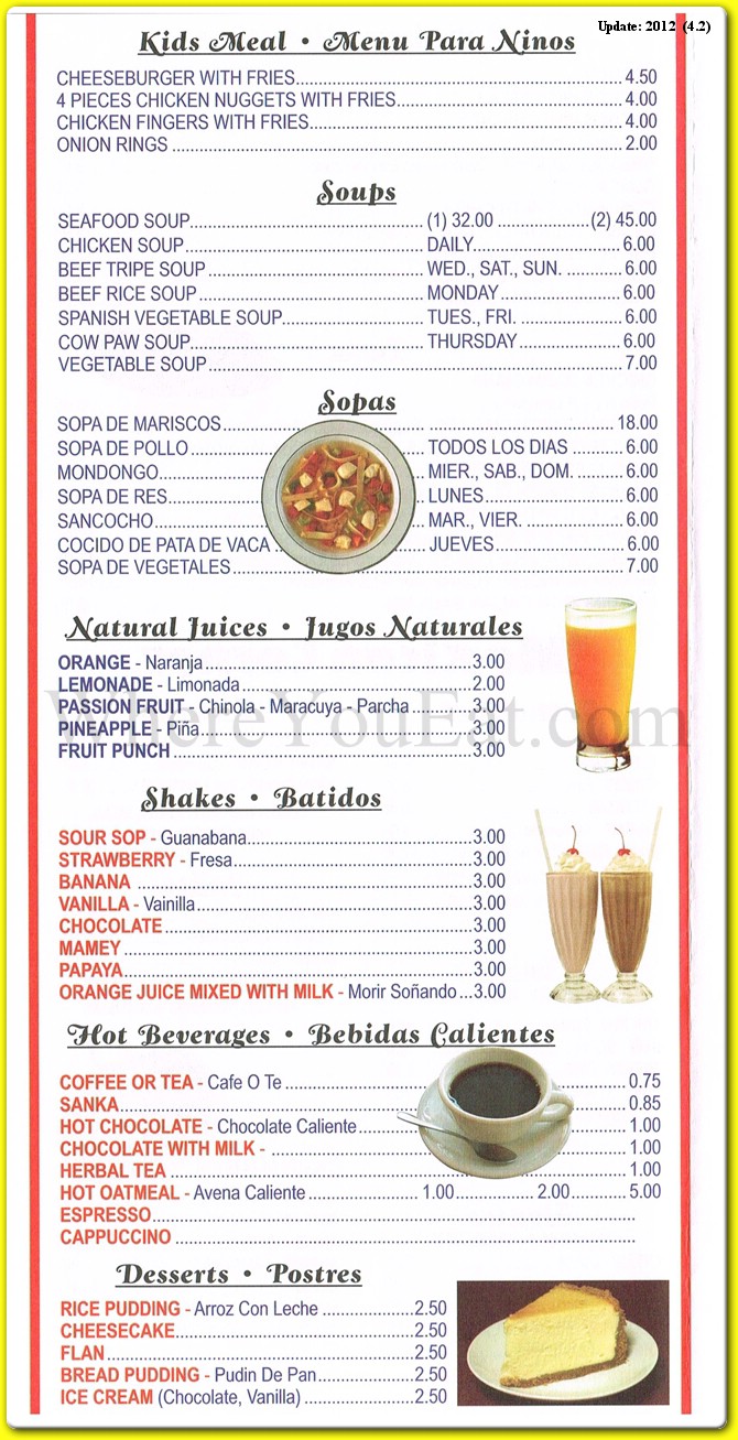 menu image