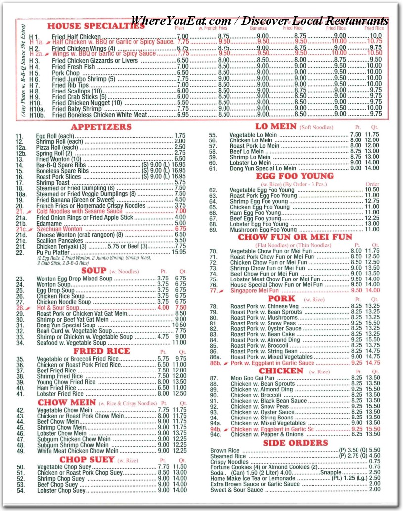 menu image