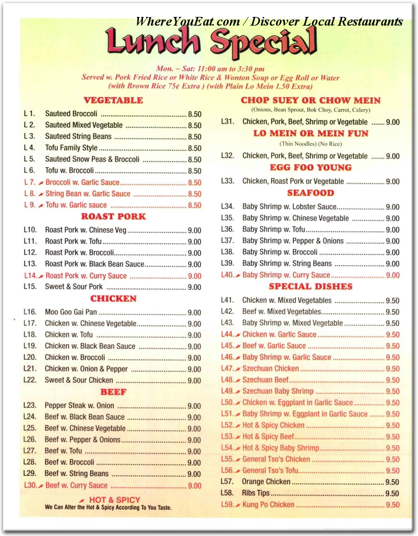 menu image