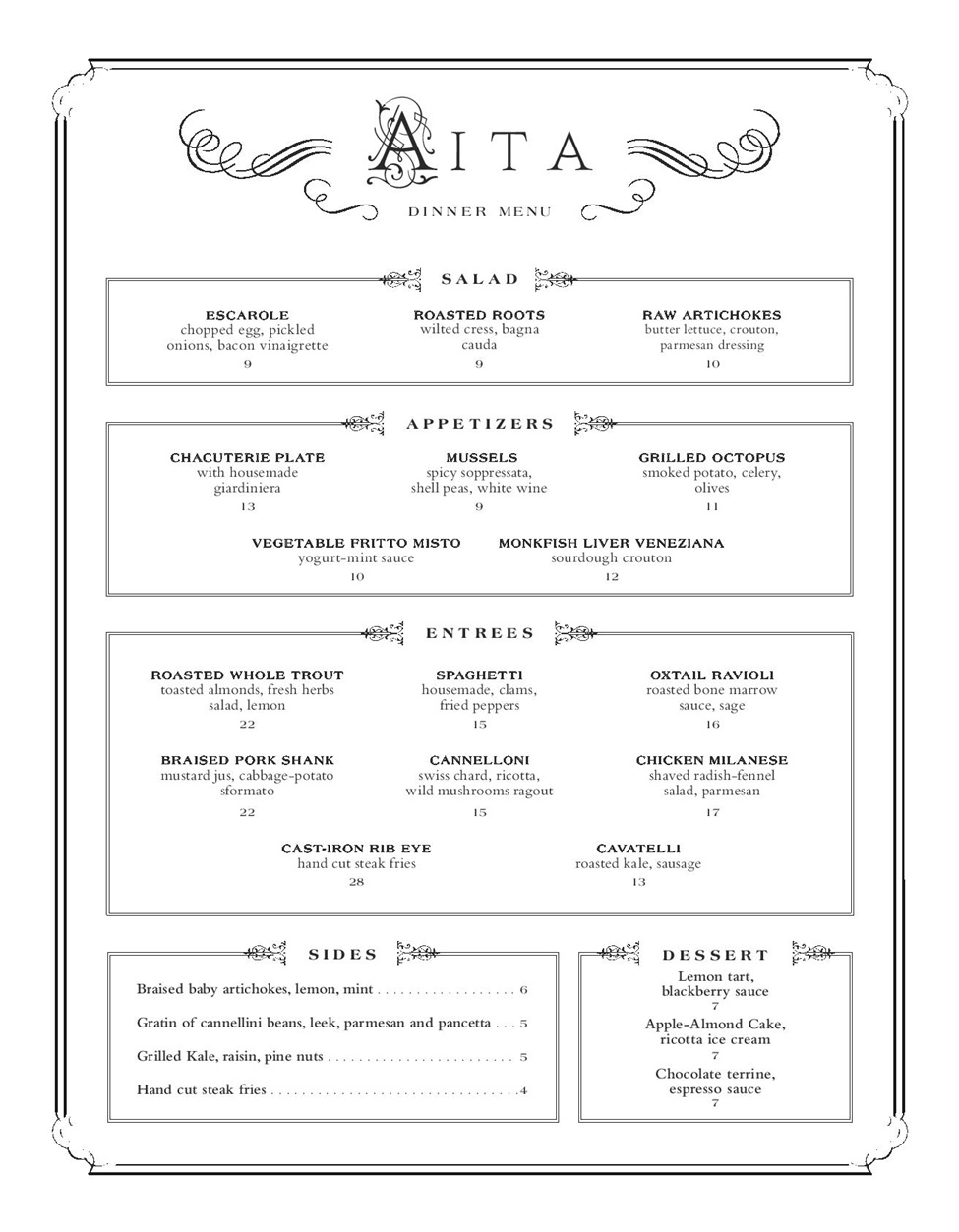 menu image