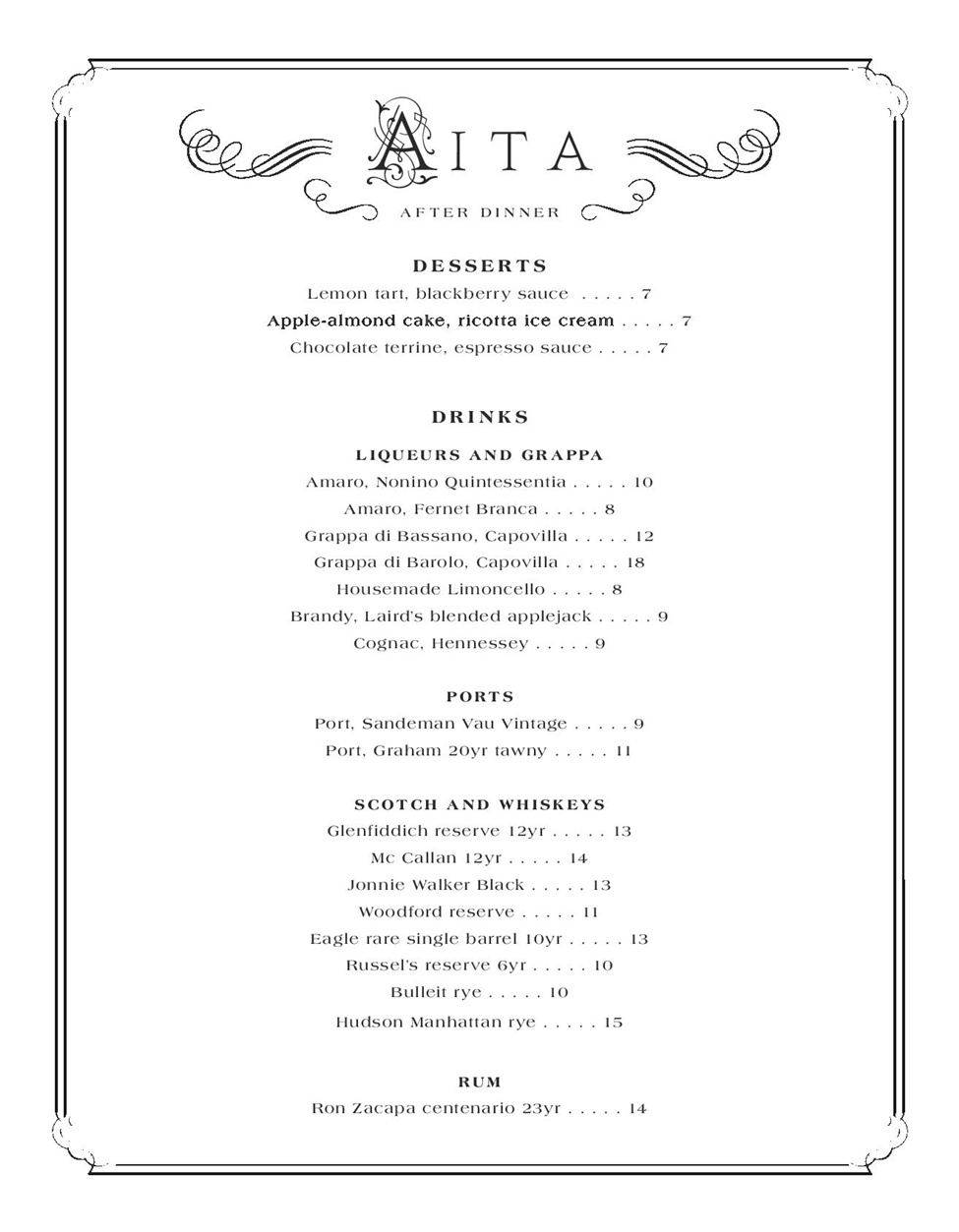 menu image