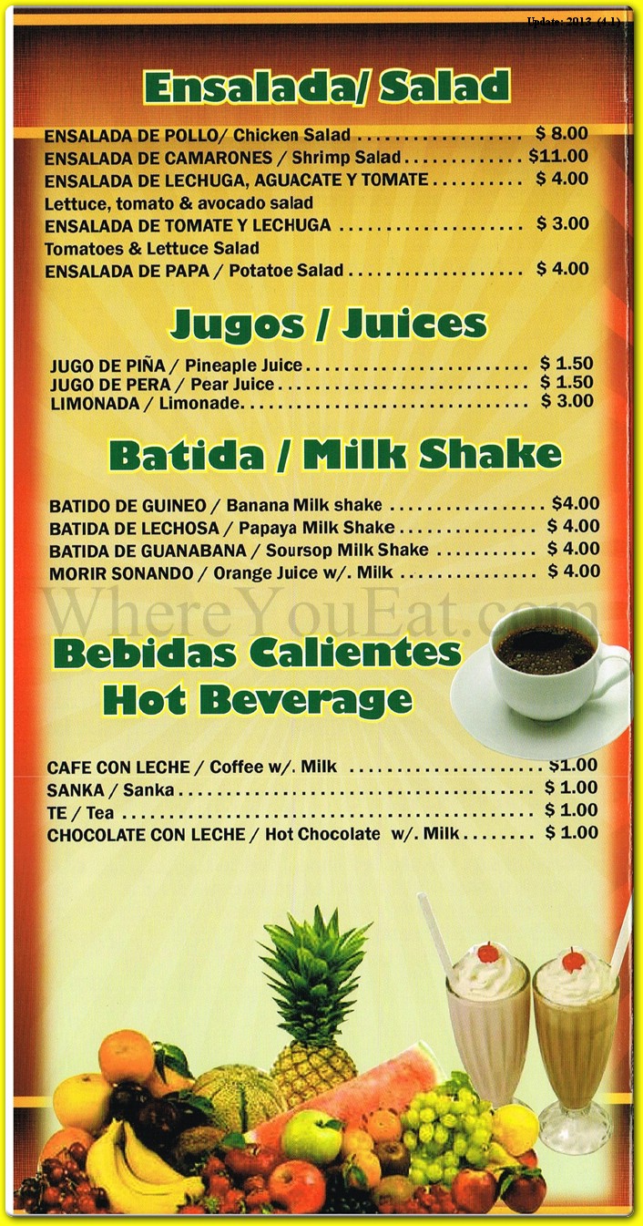 menu image