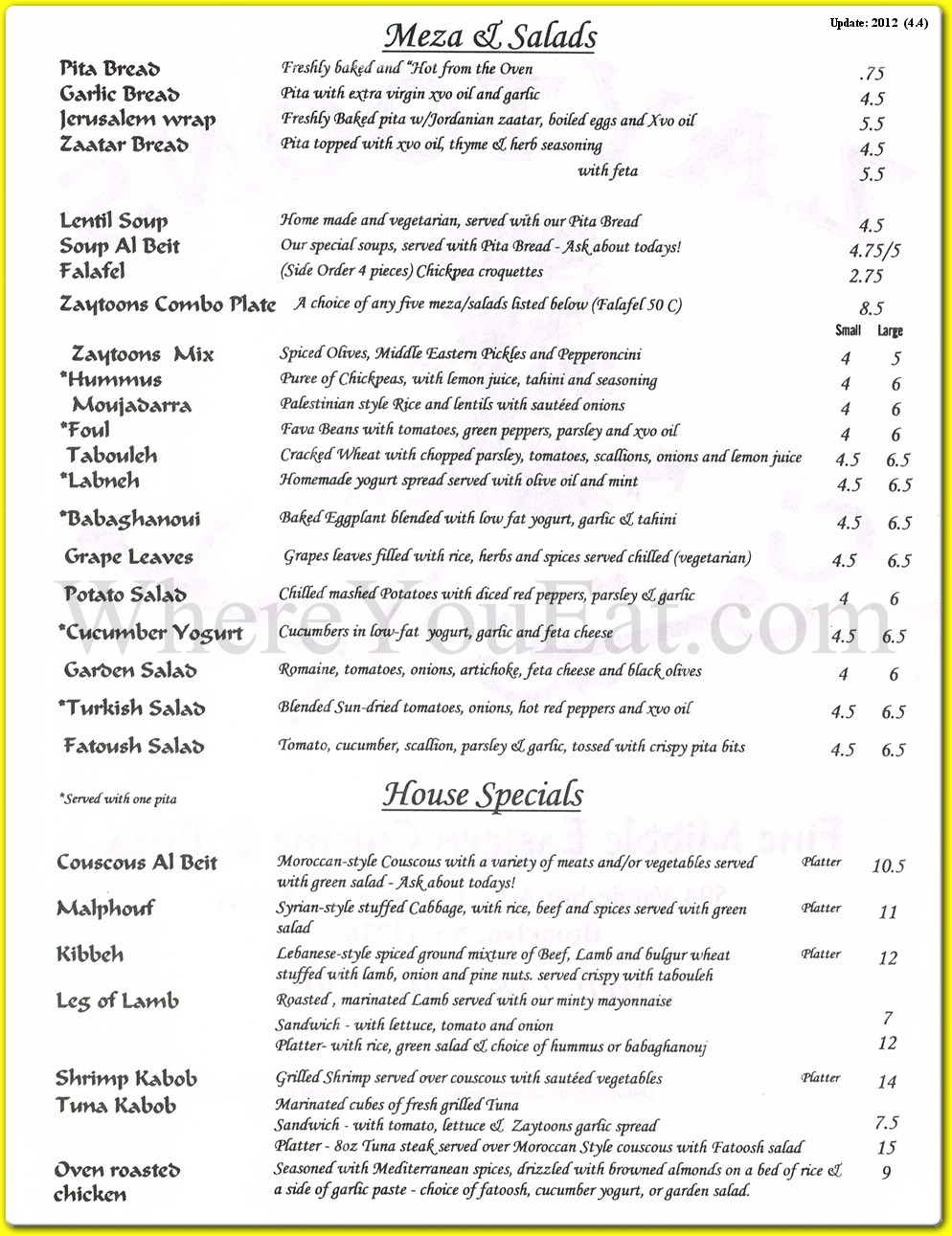 menu image