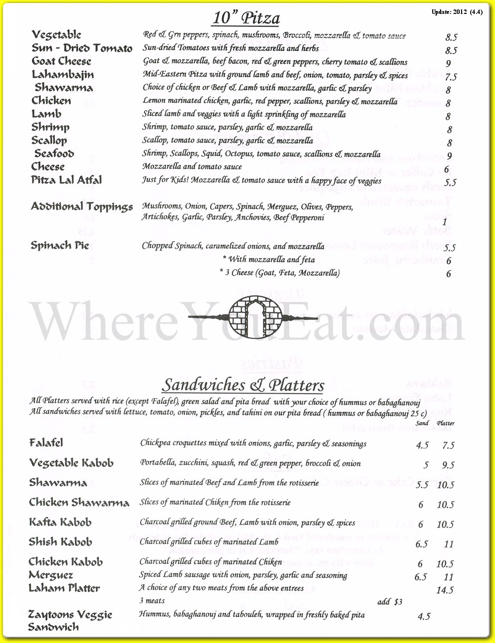 menu image