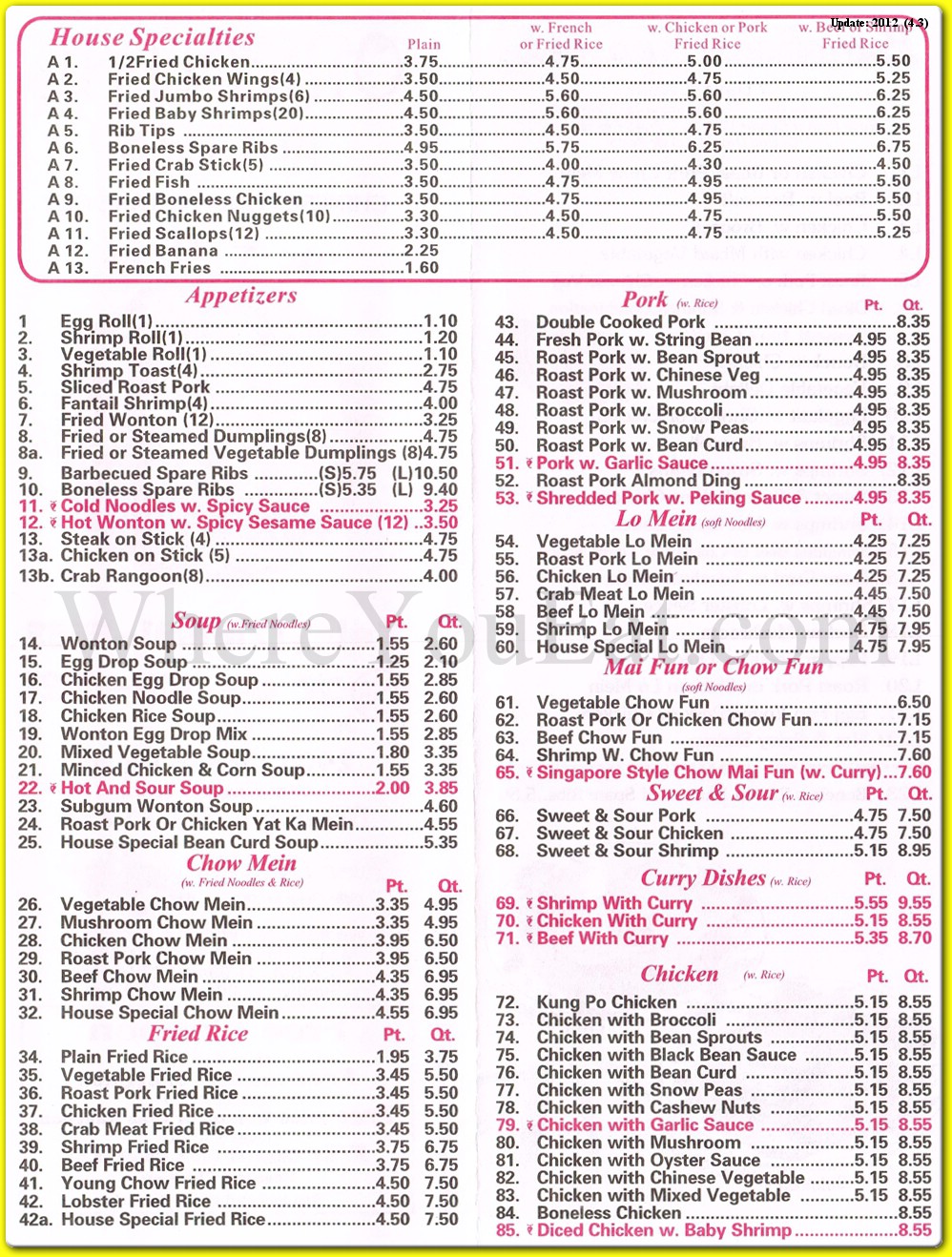 menu image